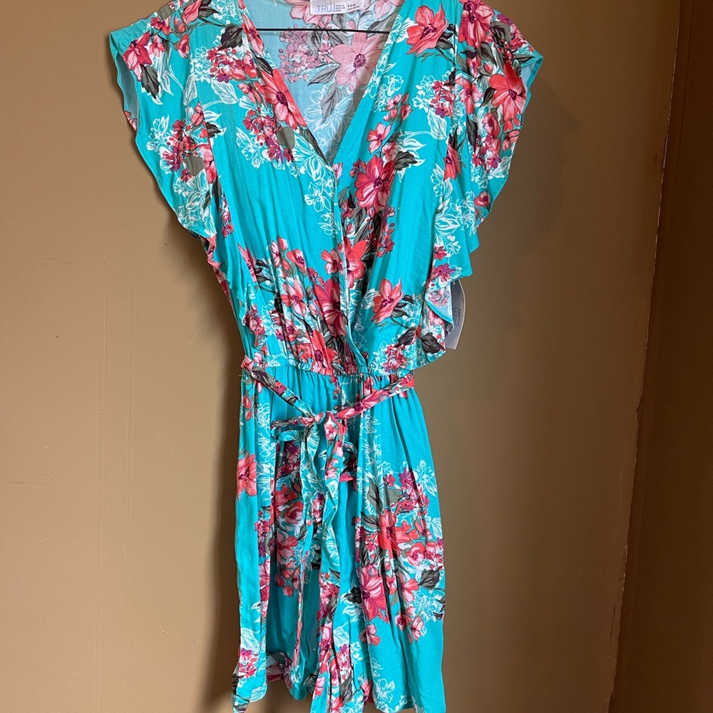 Time and Tru Multicolor Floral Romper